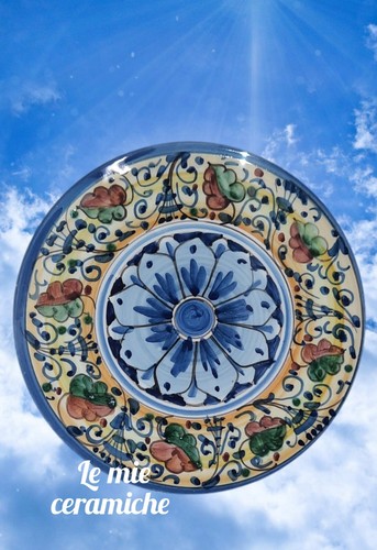 Piatto ceramica decorata - in,